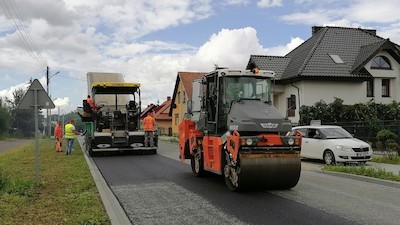 Trwa remont drogi powiatowej Pobiedziska – Iwno