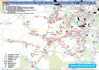 Na jednym bilecie po gminie Komorniki i Poznaniu