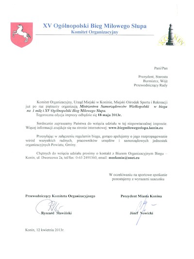 XV Otwarte Mistrzostwa Samorządowców Wielkopolski w biegu na w milę