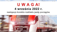 Wrześniowa korekta rozkładu jazdy