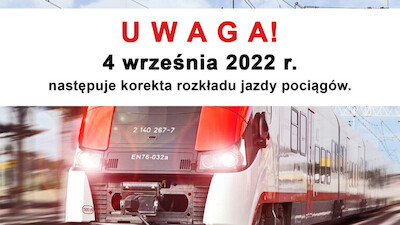 Wrześniowa korekta rozkładu jazdy