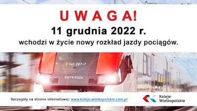 Nowy rozkład jazdy pociągów 