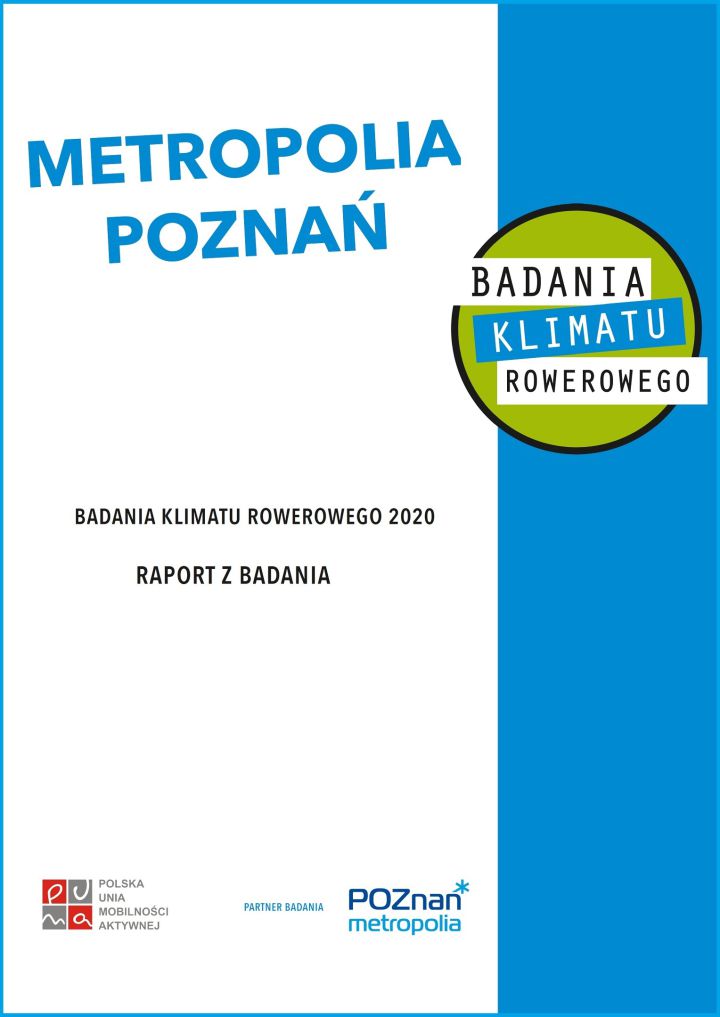 Zdjęcie BADANIA KLIMATU ROWEROWEGO 2020 METROPOLIA POZNAŃ - Raport z badania