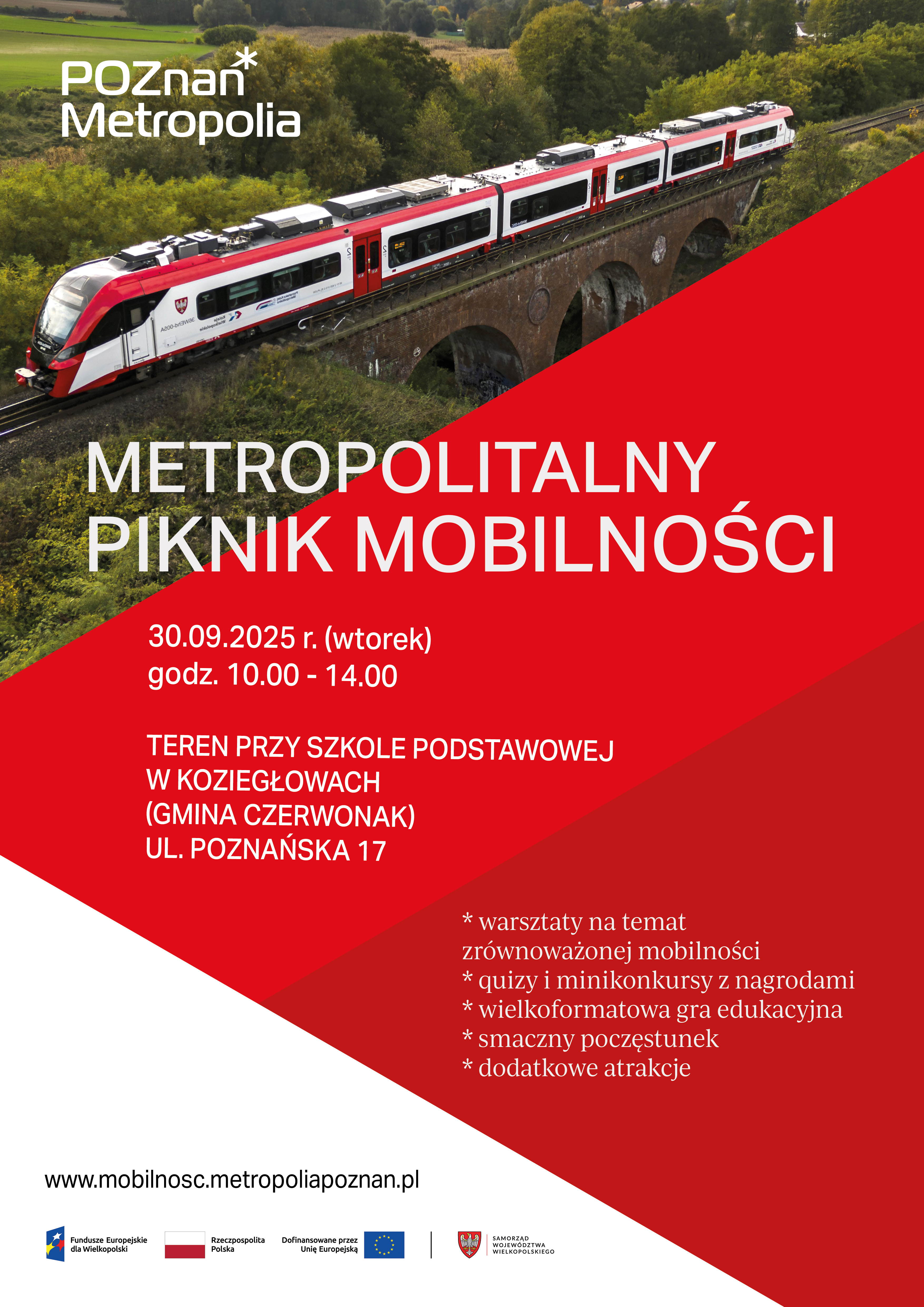 Plakat informujący o pikniku w Koziegłowach. Na obrazku znajduje się powtórzenie informacji z tekstu na stronie.